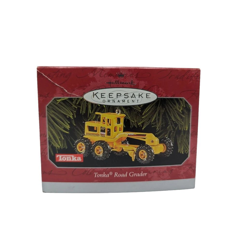 Hallmark Keepsake Christmas Ornament Tonka Road Grader Die-Cast Metal Dated 1998